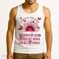 Guided By The Bible Blessed By God Sunflower Tank Top thumb 3