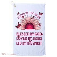 Guided By The Bible Blessed By God Sunflower Golf Towel thumb 0