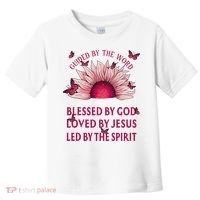 Guided By The Bible Blessed By God Sunflower Toddler T-Shirt thumb 0