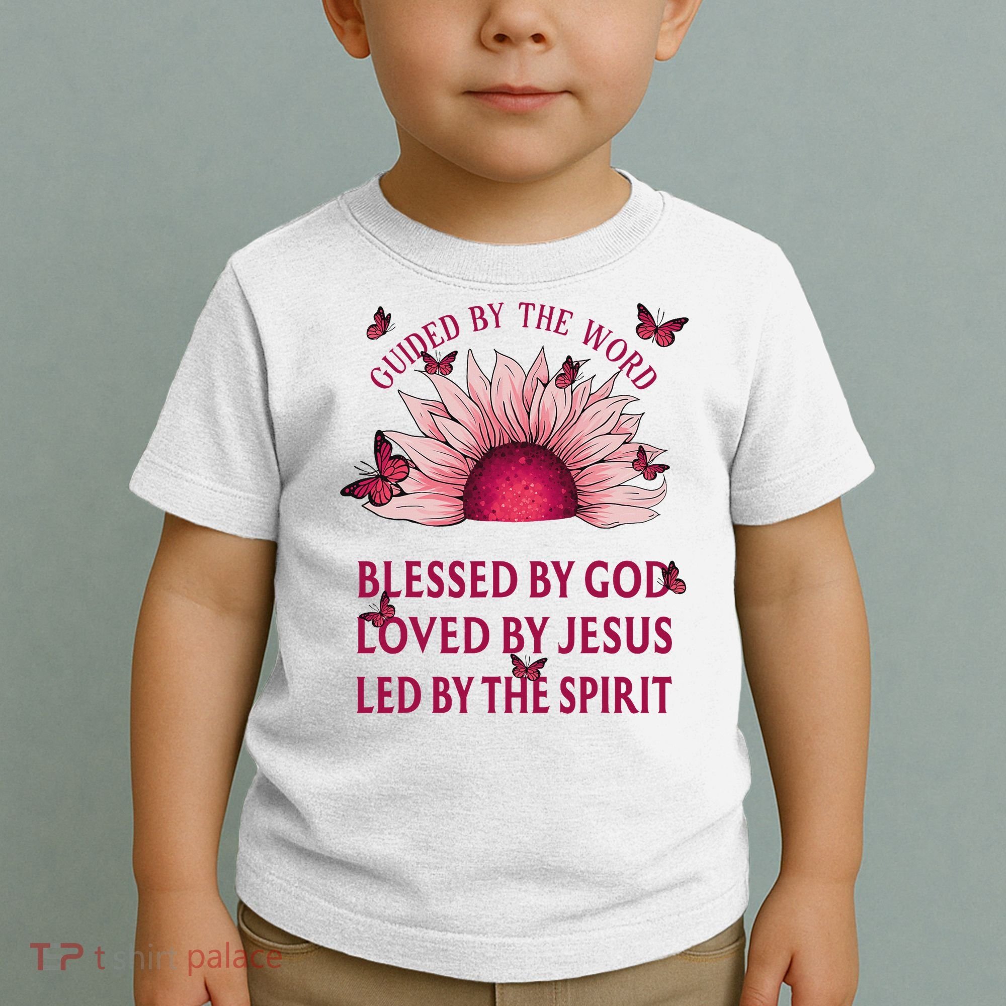 Guided By The Bible Blessed By God Sunflower Toddler T-Shirt