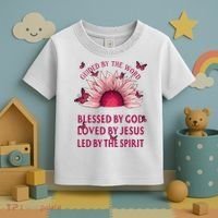 Guided By The Bible Blessed By God Sunflower Toddler T-Shirt thumb 3