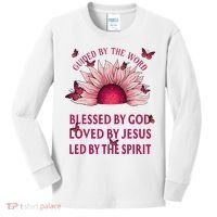 Guided By The Bible Blessed By God Sunflower Kids Long Sleeve Shirt thumb 0