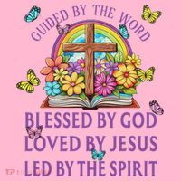Guided By The Bible Blessed By God Loved By Jesus Christian Coaster thumb 2