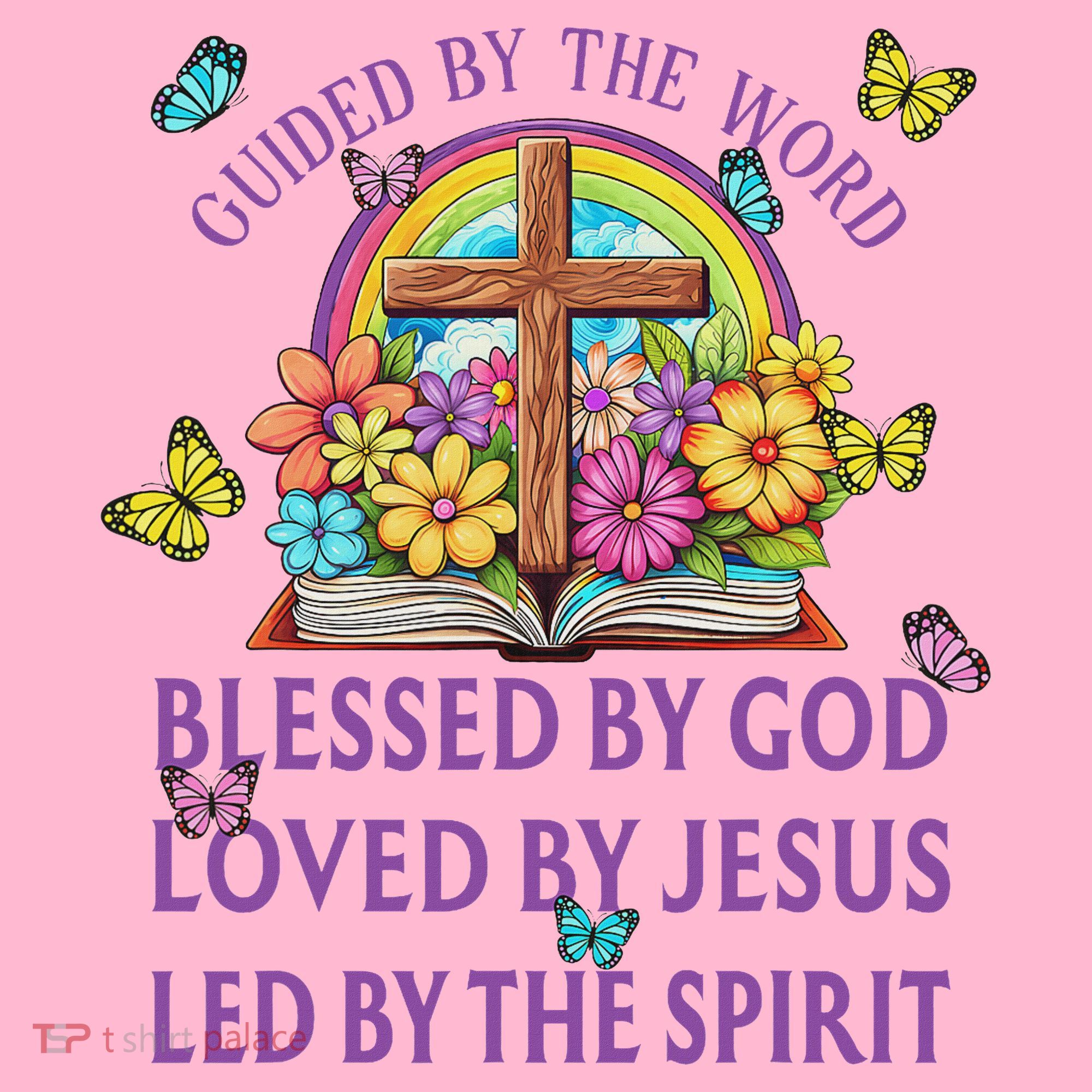 Guided By The Bible Blessed By God Loved By Jesus Christian Coaster