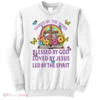 Guided By The Bible Blessed By God Loved By Jesus Christian Sweatshirt thumb 0