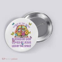 Guided By The Bible Blessed By God Loved By Jesus Christian Button thumb 0