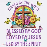 Guided By The Bible Blessed By God Loved By Jesus Christian Women's Hoodie thumb 2