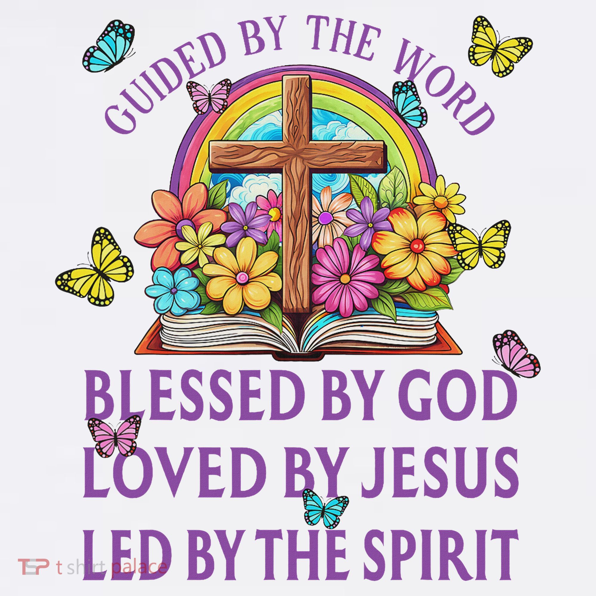 Guided By The Bible Blessed By God Loved By Jesus Christian Women's Hoodie