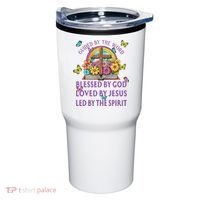 Guided By The Bible Blessed By God Loved By Jesus Christian Tumbler thumb 0
