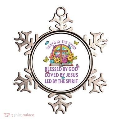 Guided By The Bible Blessed By God Loved By Jesus Christian Ornament