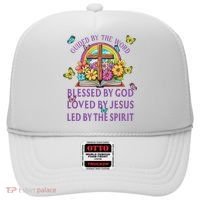 Guided By The Bible Blessed By God Loved By Jesus Christian Hat thumb 0
