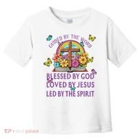 Guided By The Bible Blessed By God Loved By Jesus Christian Toddler T-Shirt thumb 0