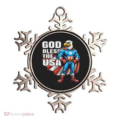 God Bless The Usa American Patriotic Eagle Superhero Design Ornament