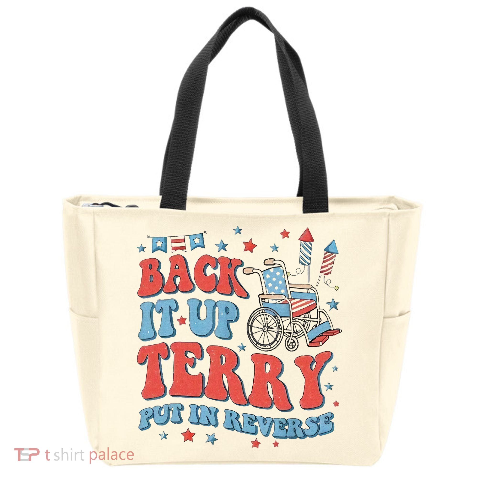 Groovy Back Up Terry Firework Fun Tote Bag
