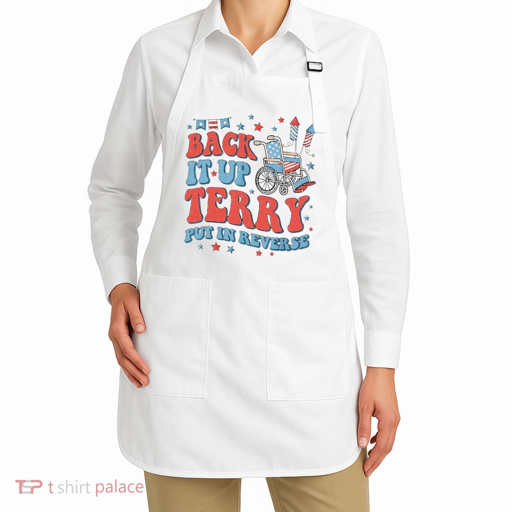 Groovy Back Up Terry Firework Fun Apron