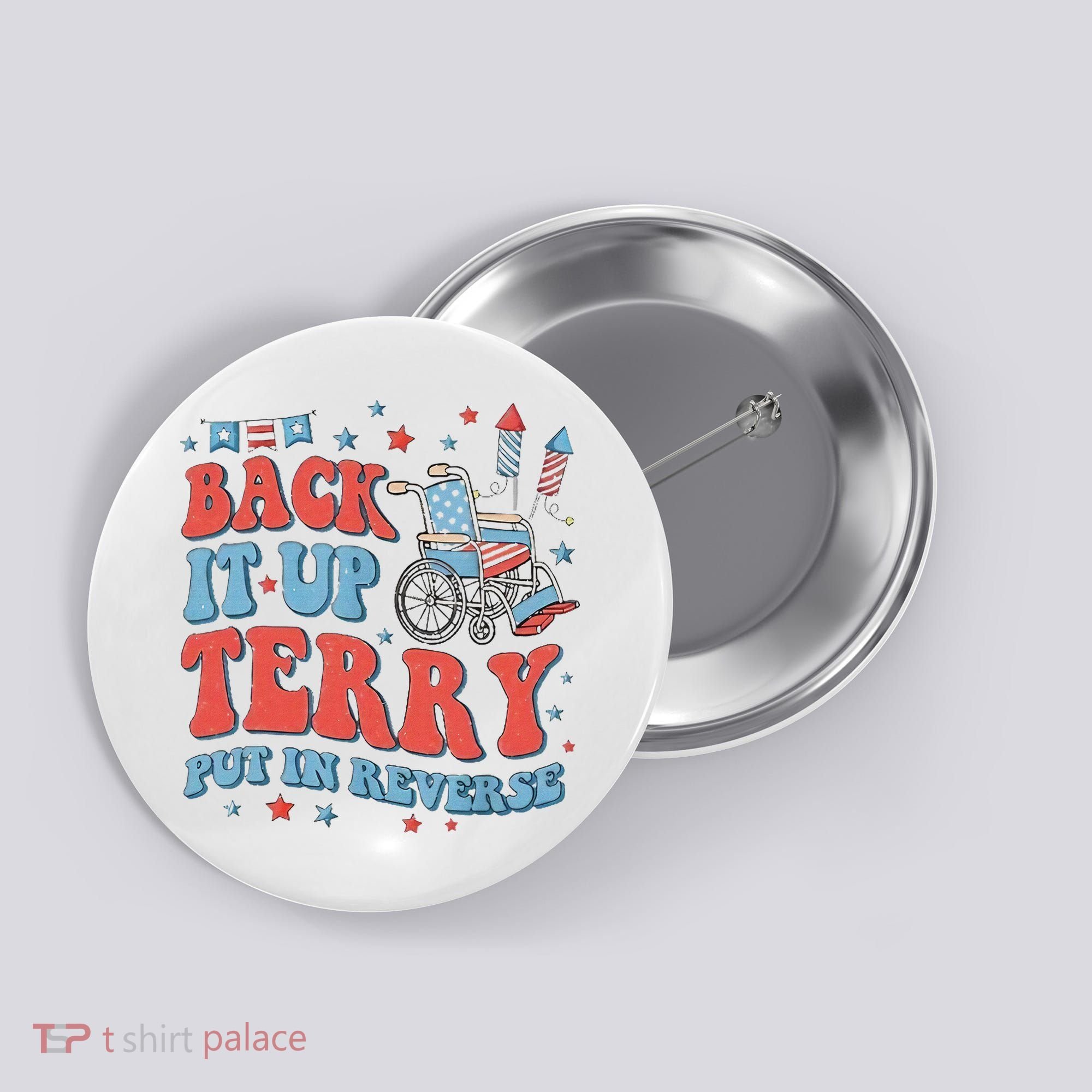 Groovy Back Up Terry Firework Fun Button