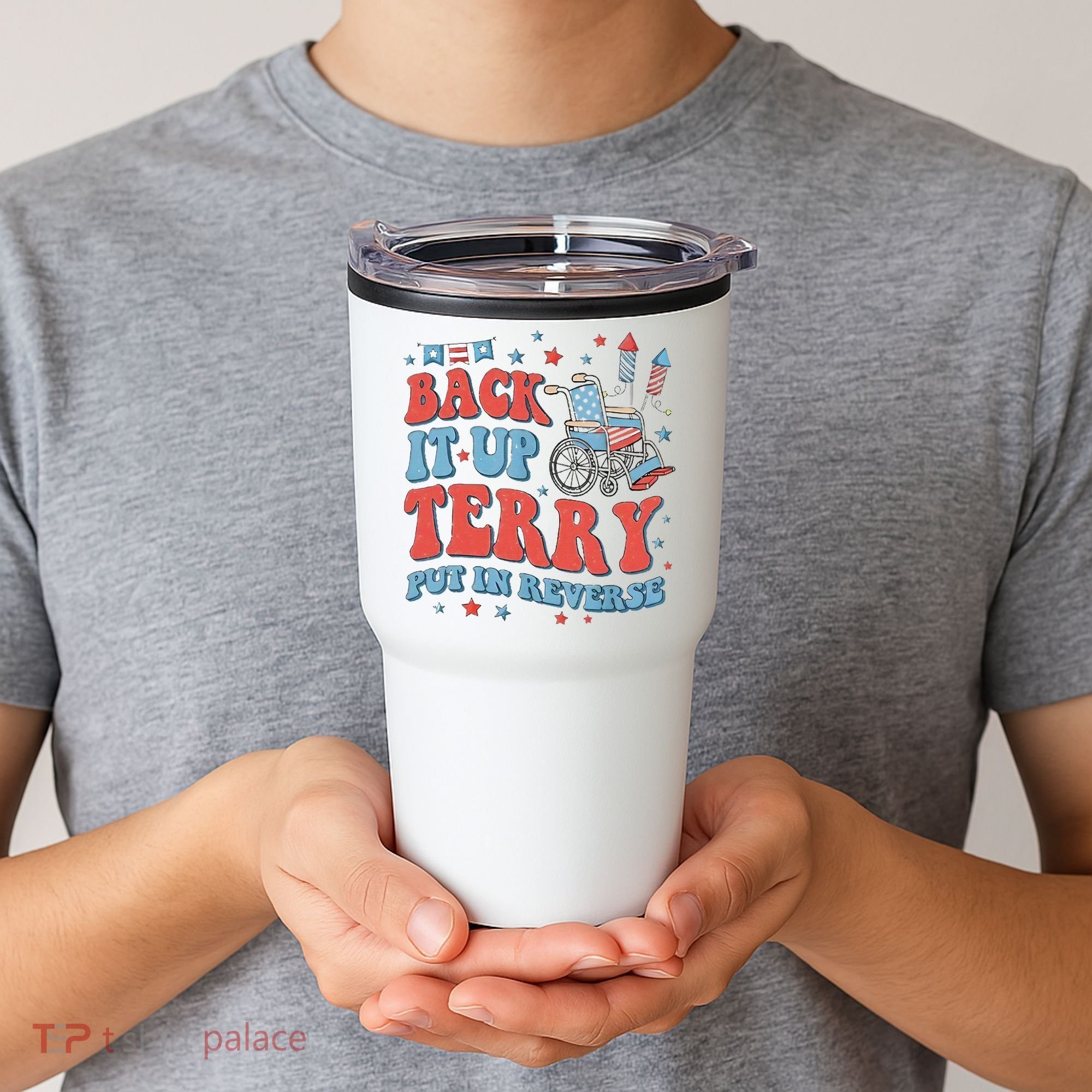 Groovy Back Up Terry Firework Fun Tumbler