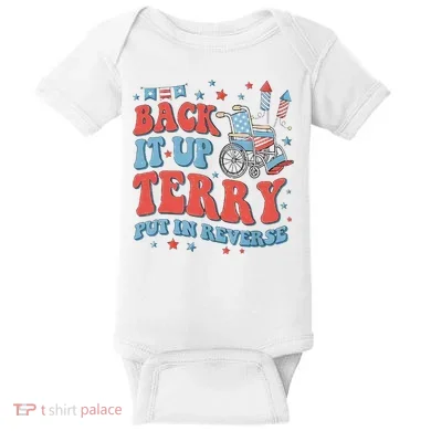 Groovy Back Up Terry Firework Fun Baby Bodysuit