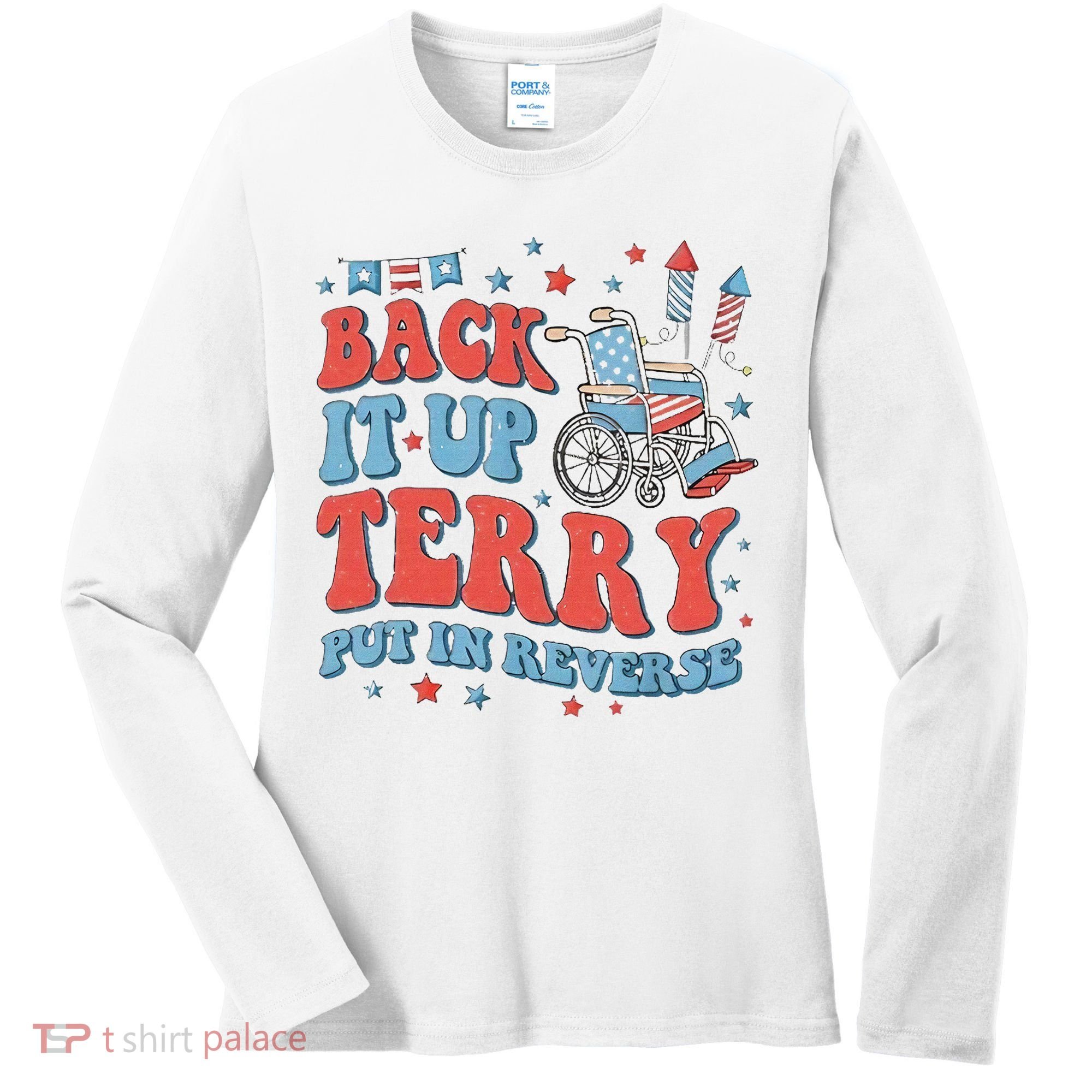 Groovy Back Up Terry Firework Fun Women's Long Sleeve Shirt