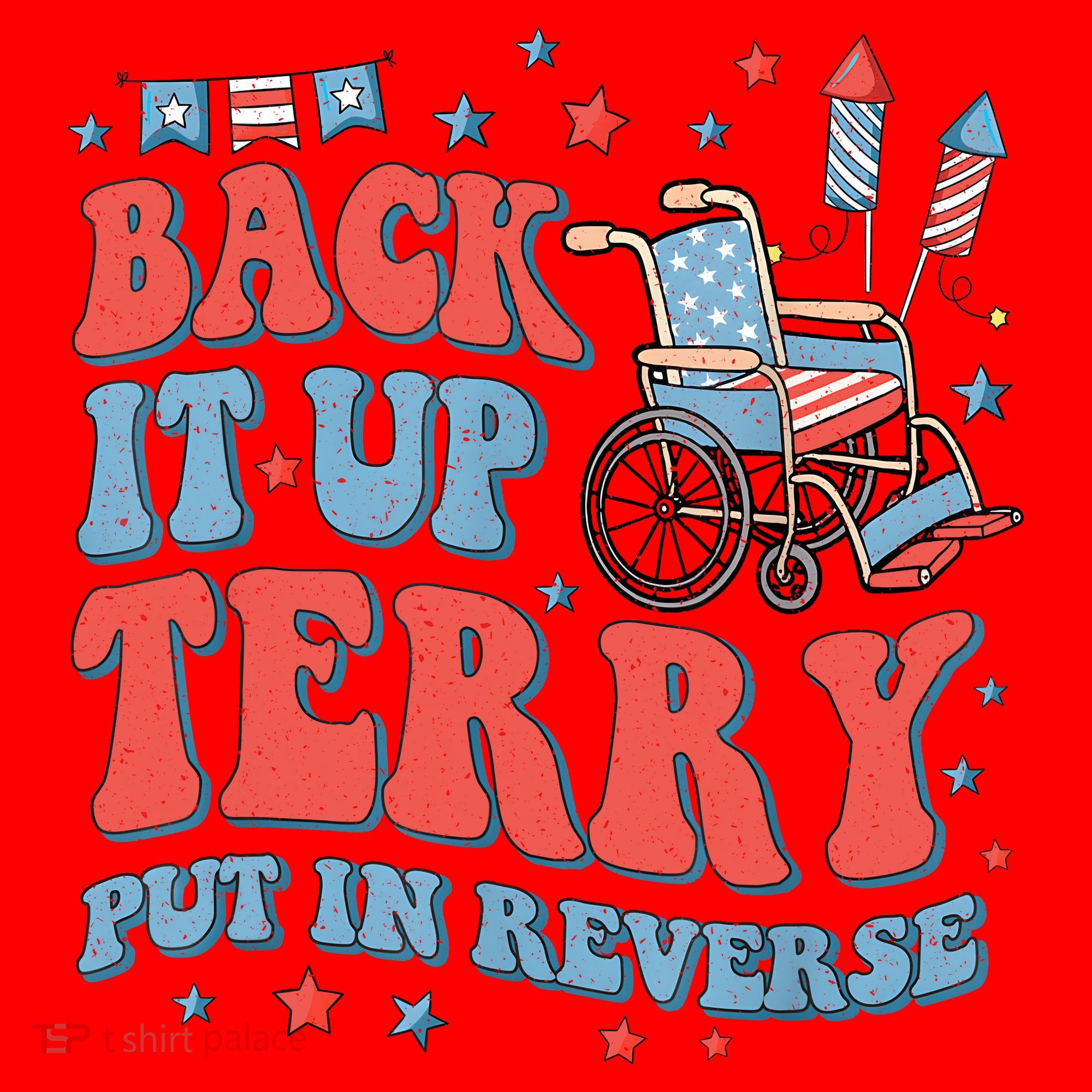 Groovy Back Up Terry Put It In Reverse Firework 4th Of July Santa Hat