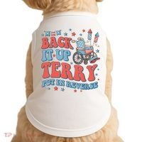 Groovy Back Up Terry Put It In Reverse Firework 4th Of July Doggie Tank thumb 0