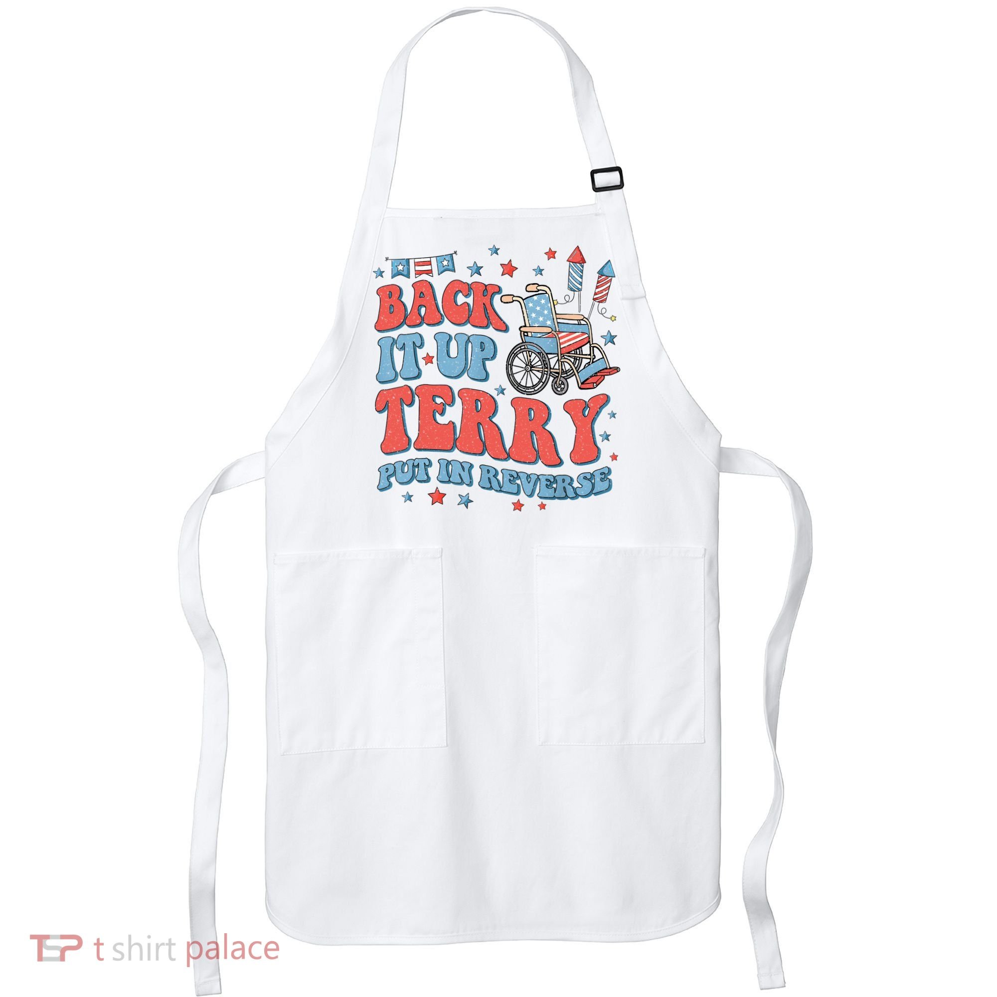 Groovy Back Up Terry Put It In Reverse Firework 4th Of July Apron