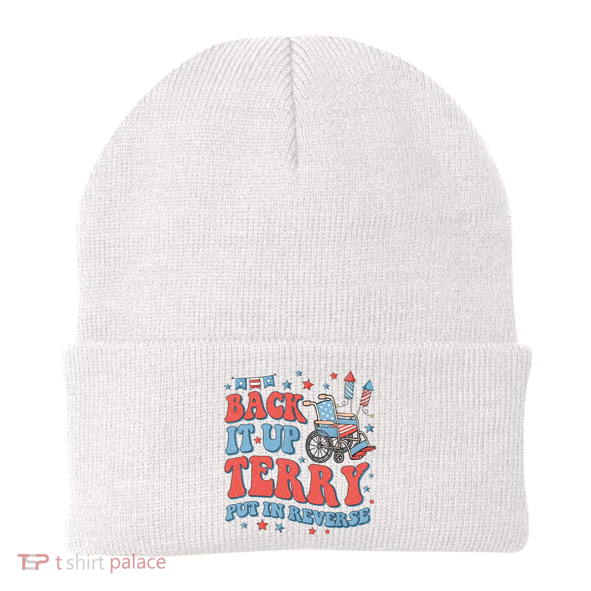 Groovy Back Up Terry Put It In Reverse Firework 4th Of July Beanie