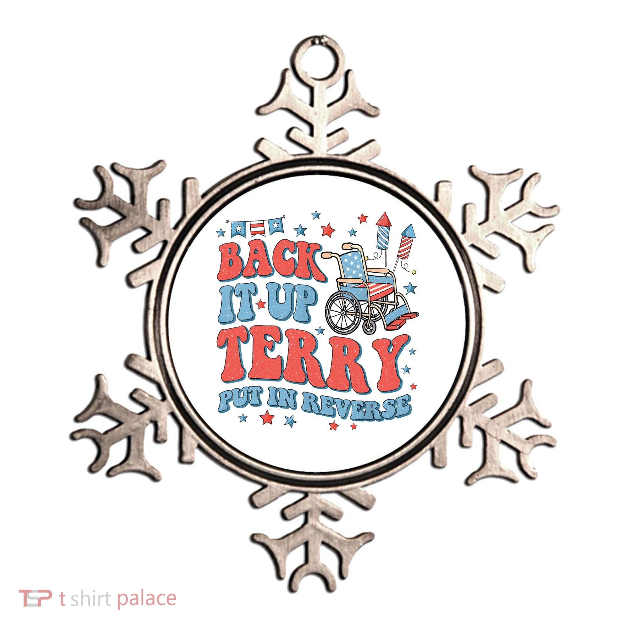 Groovy Back Up Terry Put It In Reverse Firework 4th Of July Ornament