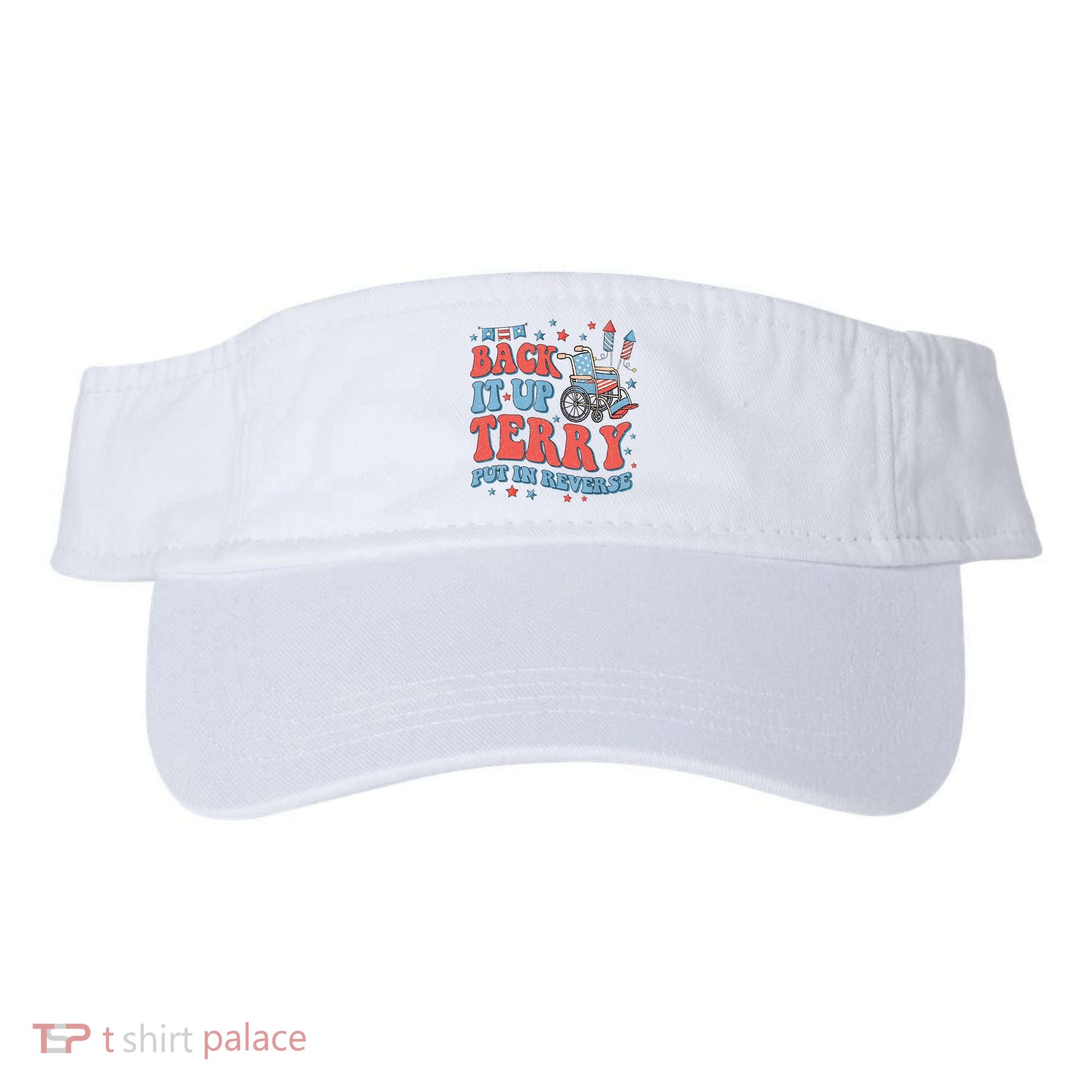 Groovy Back Up Terry Put It In Reverse Firework 4th Of July Visor