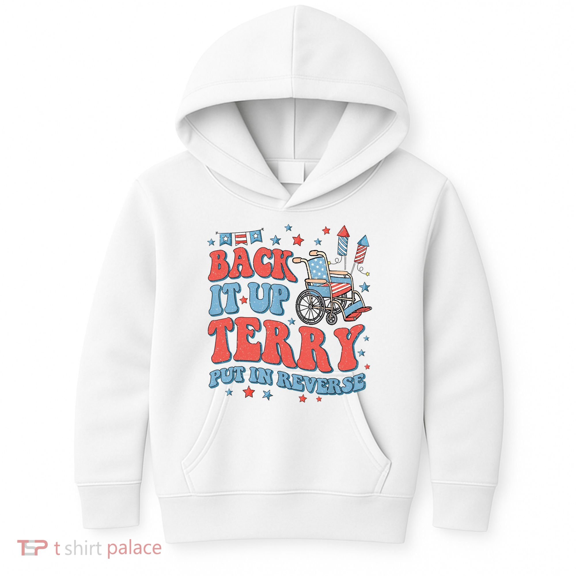 Groovy Back Up Terry Put It In Reverse Firework 4th Of July Kids Hoodie
