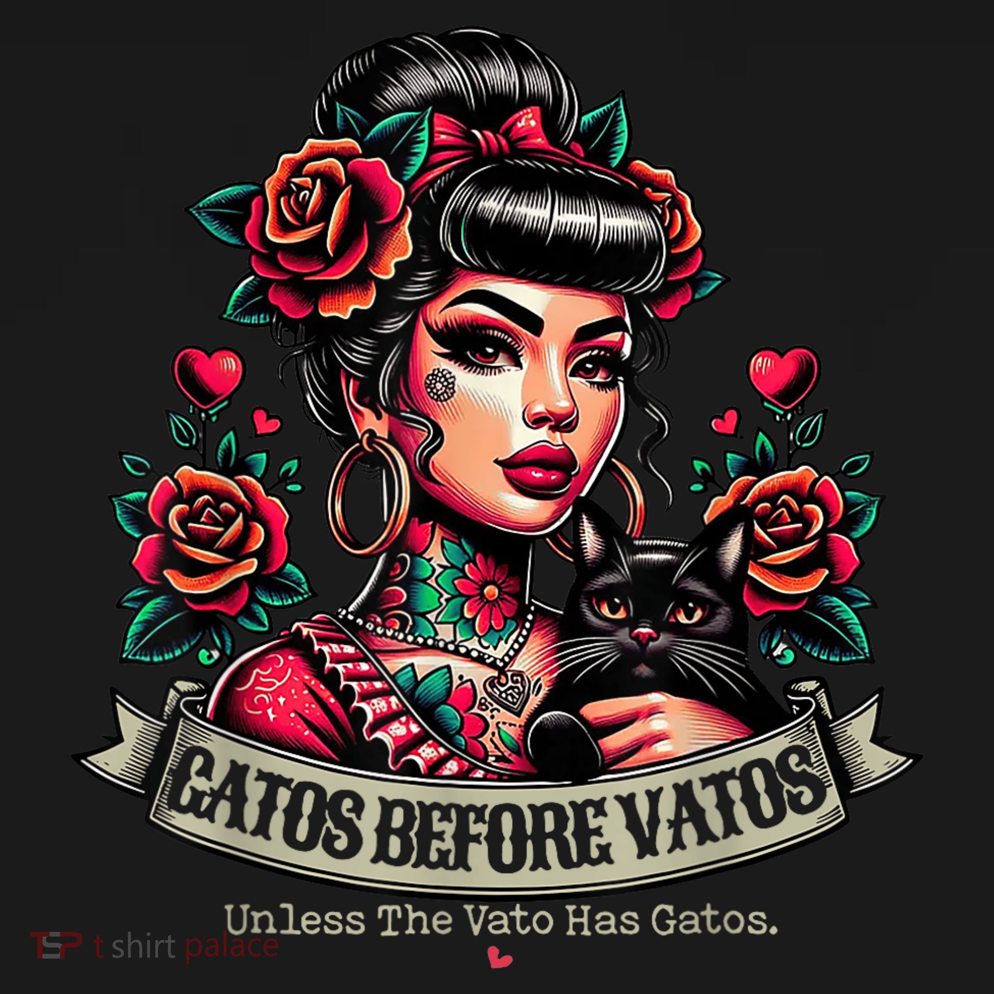 Gatos Before Vatos Unless The Vato Has Gatos Chingona Tattoo Women's Hoodie