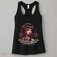 Gatos Before Vatos Unless The Vato Has Gatos Chingona Tattoo Women's Tank Top thumb 3