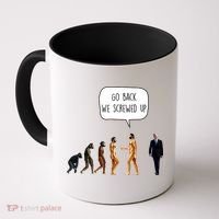 Go Back We Screwed Up Funny Anti Biden Human Evolution Coffee Mug thumb 0
