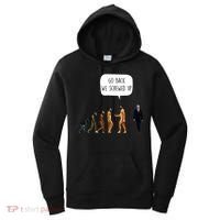 Go Back We Screwed Up Funny Anti Biden Human Evolution Women's Hoodie thumb 0
