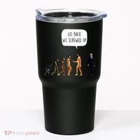 Go Back We Screwed Up Funny Anti Biden Human Evolution Tumbler thumb 0