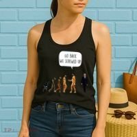 Go Back We Screwed Up Funny Anti Biden Human Evolution Women's Tank Top thumb 2