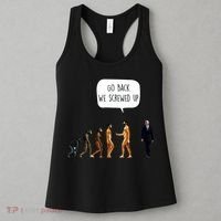 Go Back We Screwed Up Funny Anti Biden Human Evolution Women's Tank Top thumb 3