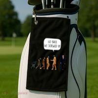 Go Back We Screwed Up Funny Anti Biden Human Evolution Golf Towel thumb 2