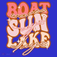 Groovy Boat Waves Sun Rays Lake Days Funny Vacation Fishing Gift Women's Tank Top thumb 5