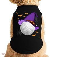 Golf Ball Witch Hat Pumpkin Spooky Halloween Costume Doggie Tank thumb 0