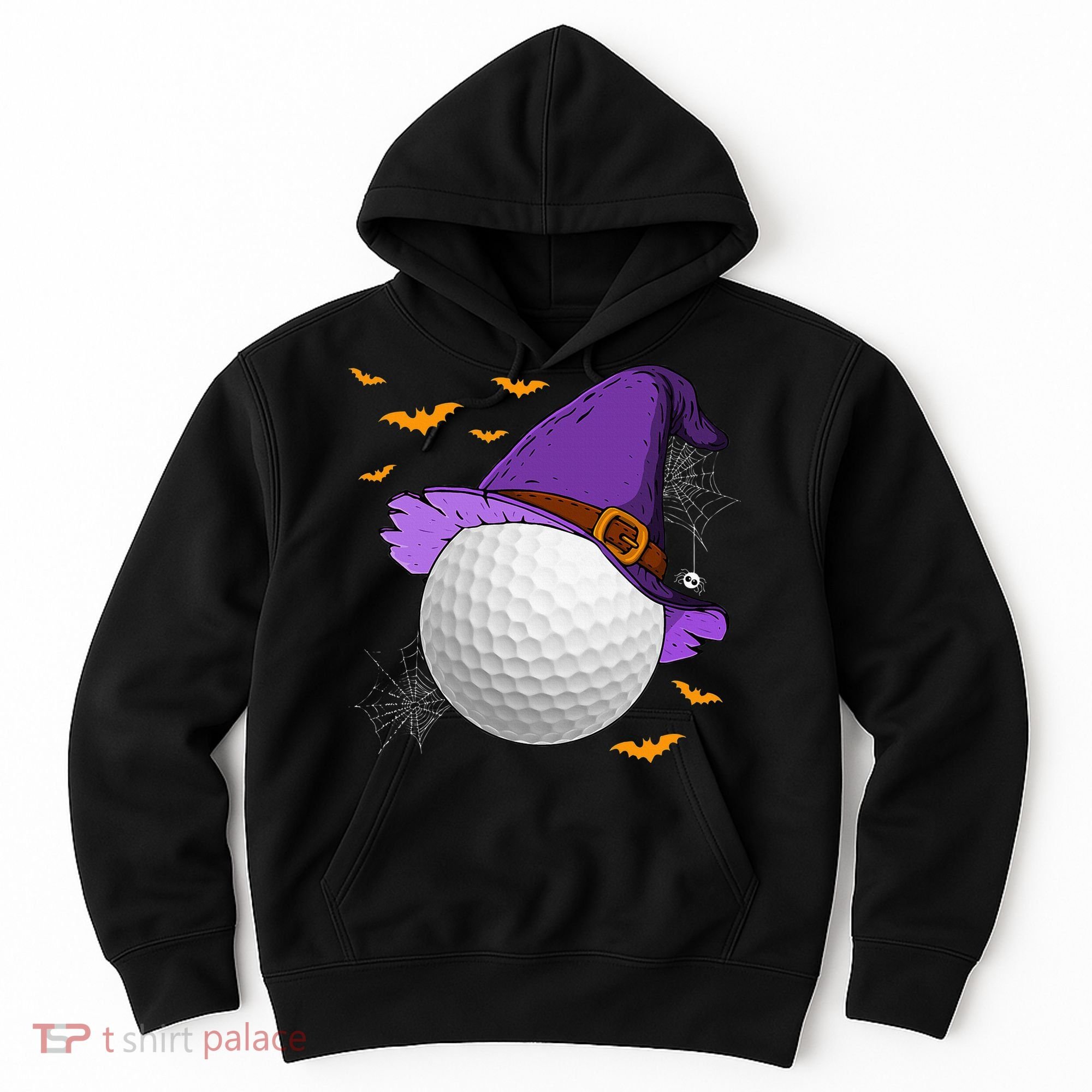 Golf Ball Witch Hat Pumpkin Spooky Halloween Costume Hoodie