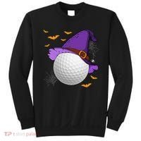 Golf Ball Witch Hat Pumpkin Spooky Halloween Costume Sweatshirt thumb 0