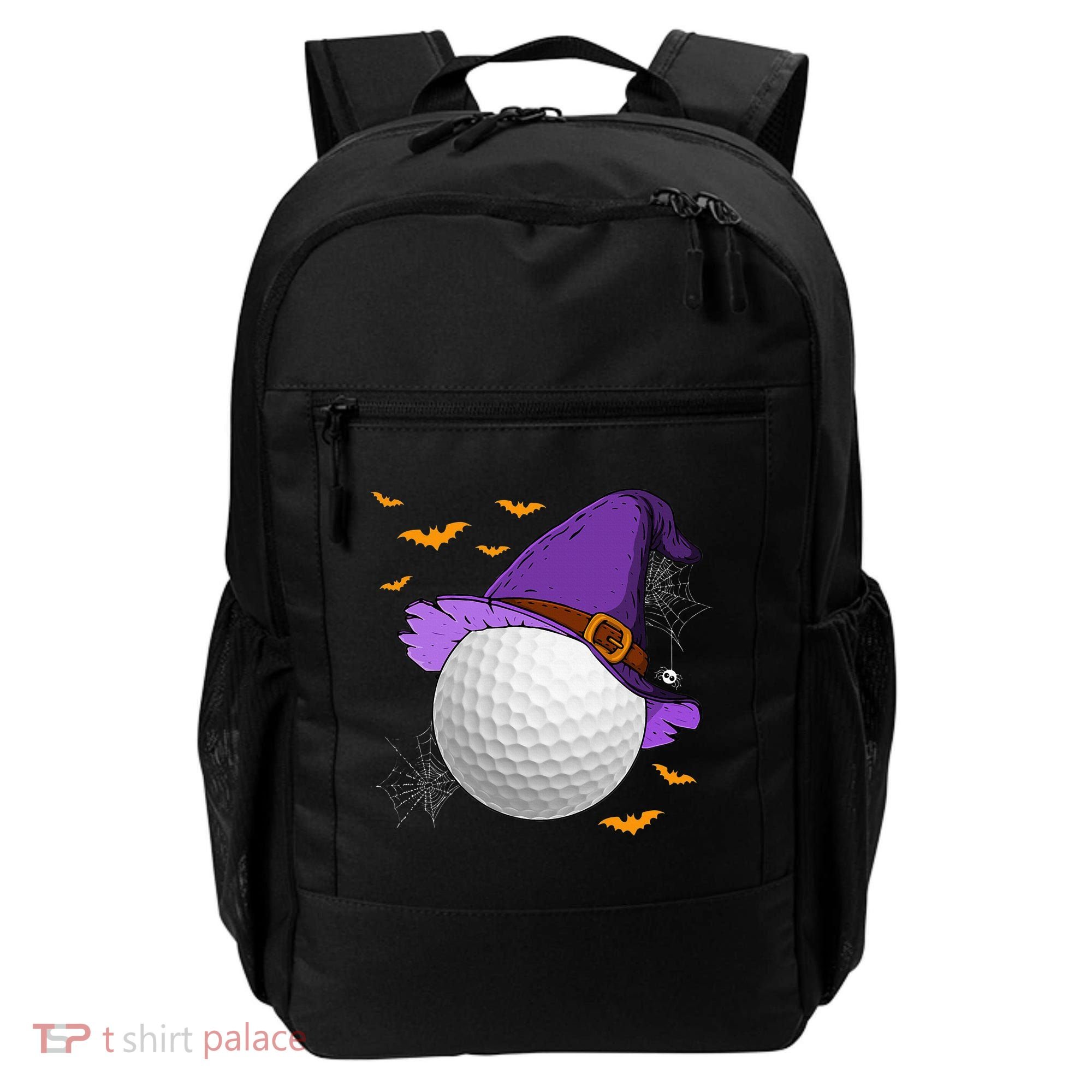Golf Ball Witch Hat Pumpkin Spooky Halloween Costume Backpack