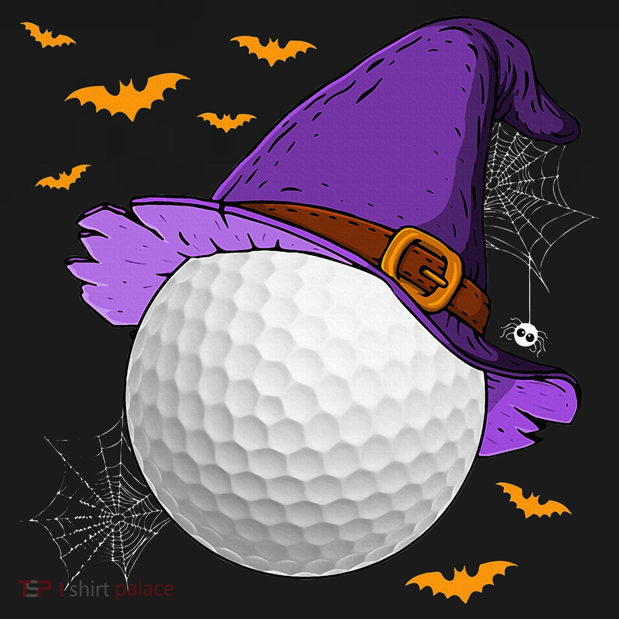 Golf Ball Witch Hat Pumpkin Spooky Halloween Costume Women's Hoodie