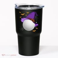 Golf Ball Witch Hat Pumpkin Spooky Halloween Costume Tumbler thumb 0