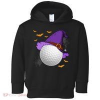 Golf Ball Witch Hat Pumpkin Spooky Halloween Costume Toddler Hoodie thumb 0