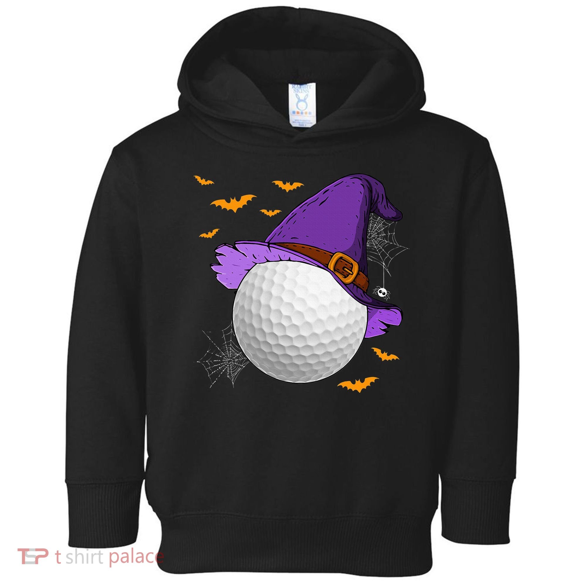 Golf Ball Witch Hat Pumpkin Spooky Halloween Costume Toddler Hoodie