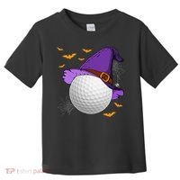 Golf Ball Witch Hat Pumpkin Spooky Halloween Costume Toddler T-Shirt thumb 0