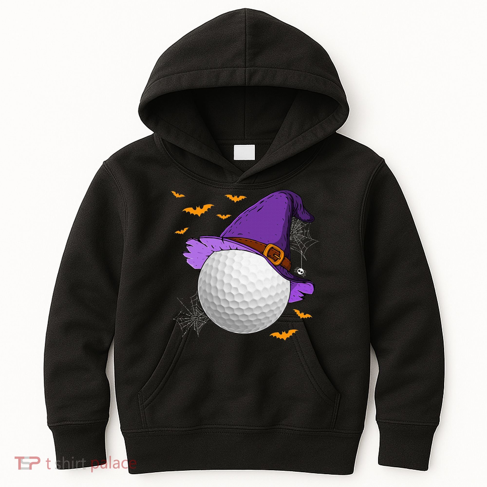 Golf Ball Witch Hat Pumpkin Spooky Halloween Costume Kids Hoodie