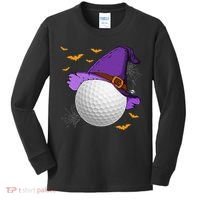 Golf Ball Witch Hat Pumpkin Spooky Halloween Costume Kids Long Sleeve Shirt thumb 0